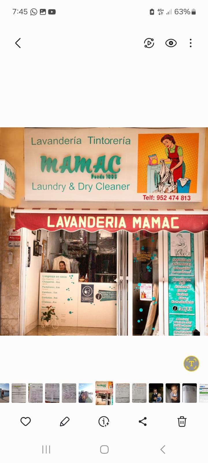 Lavandería - Tintorería MAMAC