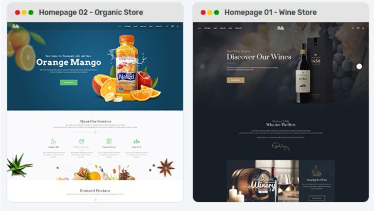 Web Design Marbella presenta diseños web dinámicos para una tienda de productos orgánicos y una vinoteca.